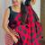 Red original japan devsena satin saree japan satin digital print blouse
