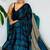 Black original japan devsena satin saree japan satin digital print blouse