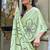 Sea green original japan devsena satin saree japan satin digital print blouse