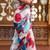 White original japan satin saree with digital print blouse