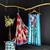 White original japan satin saree with digital print blouse