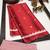 Red original japan devsena satin saree japan satin digital print blouse