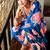 Blue original japan devsena satin saree japan satin digital print blouse