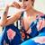 Blue original japan devsena satin saree japan satin digital print blouse
