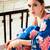 Blue original japan devsena satin saree japan satin digital print blouse