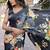 Black original japan devsena satin saree japan satin digital print blouse