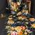 Black original japan devsena satin saree japan satin digital print blouse