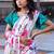 White original japan devsena satin saree japan satin digital print blouse