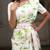 White original japan devsena satin saree japan satin digital print blouse