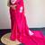 Rani pink original japan devsena satin saree japan satin digital print blouse