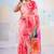 Multicolor original japan devsena satin saree japan satin digital print blouse