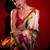 Off white original japan devsena satin saree japan satin digital print blouse