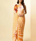 Multicolor original japan devsena satin saree japan satin digital print blouse