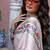 Off white original japan devsena satin saree japan satin digital print blouse