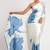 Aqua blue original japan devsena satin saree japan satin digital print blouse