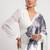 Grey original japan devsena satin saree japan satin digital print blouse