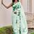 Sea green original japan devsena satin saree japan satin digital print blouse
