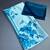 Aqua blue original japan devsena satin saree japan satin digital print blouse