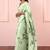 Sea green original japan devsena satin saree japan satin digital print blouse