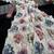 white silk blend digital printed saree with swarovski diamond work & blouse piece
