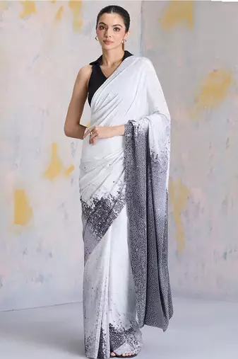 Multicolor original japan devsena satin saree japan satin digital print blouse