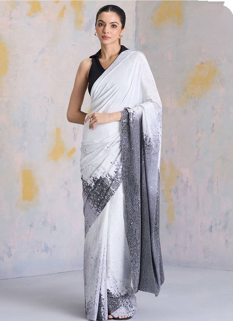 Multicolor original japan devsena satin saree japan satin digital print blouse