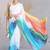 Multicolor original japan devsena satin saree japan satin digital print blouse