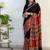 Black original japan devsena satin saree japan satin digital print blouse
