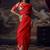 Red original japan devsena satin saree japan satin digital print blouse