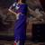 Royal blue original japan devsena satin saree japan satin digital print blouse
