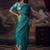 Aqua blue original japan devsena satin saree japan satin digital print blouse
