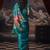 Aqua blue original japan devsena satin saree japan satin digital print blouse