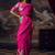Magenta original japan devsena satin saree japan satin digital print blouse