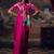 Magenta original japan devsena satin saree japan satin digital print blouse