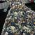 black silk blend digital printed saree with swarovski diamond work & blouse piece
