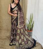 Multicolor original japan devsena satin saree japan satin digital print blouse