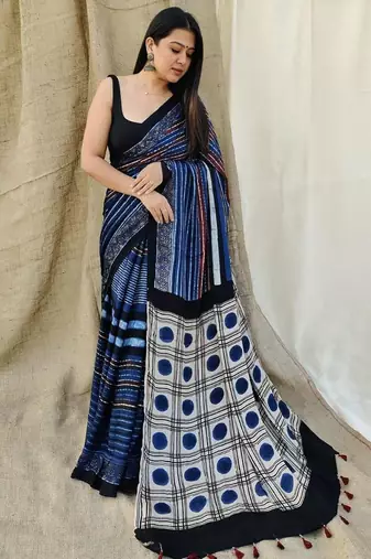 Multicolor original japan devsena satin saree japan satin digital print blouse