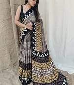 Multicolor original japan devsena satin saree japan satin digital print blouse