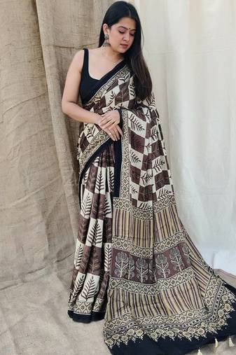 Multicolor original japan devsena satin saree japan satin digital print blouse