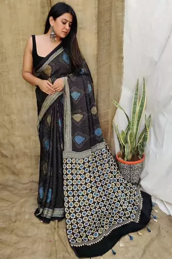 Multicolor original japan devsena satin saree japan satin digital print blouse