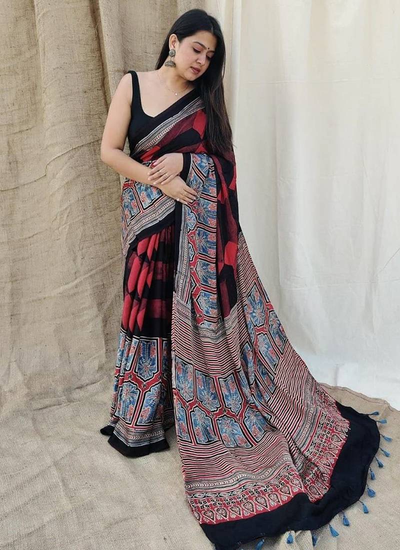 Multicolor original japan devsena satin saree japan satin digital print blouse