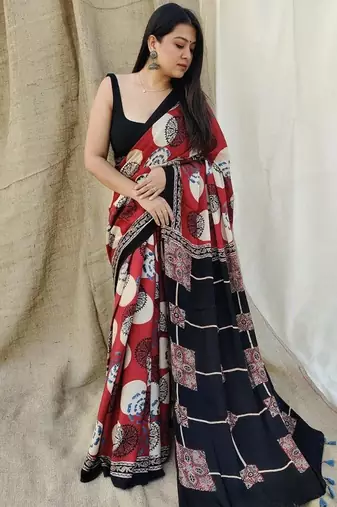 Multicolor original japan devsena satin saree japan satin digital print blouse