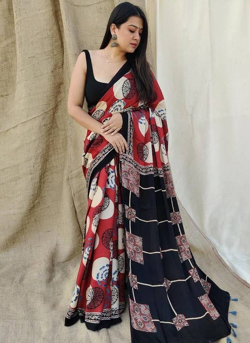 Multicolor original japan devsena satin saree japan satin digital print blouse
