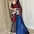 Multicolor original japan devsena satin saree japan satin digital print blouse