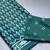 Dark green original japan devsena satin saree japan satin digital print blouse