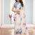white silk blend digital printed saree with swarovski diamond work & blouse piece