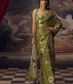 Olive original japan devsena satin saree japan satin digital print blouse