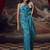 Sky blue original japan devsena satin saree japan satin digital print blouse