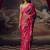 Pink original japan devsena satin saree japan satin digital print blouse