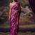 Magenta original japan devsena satin saree japan satin digital print blouse